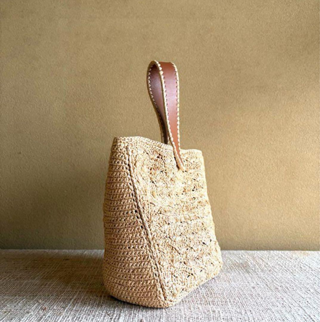 ラ*ン様 MAISON N.H PARIS 【美品】 BRIGITTE ラフィア