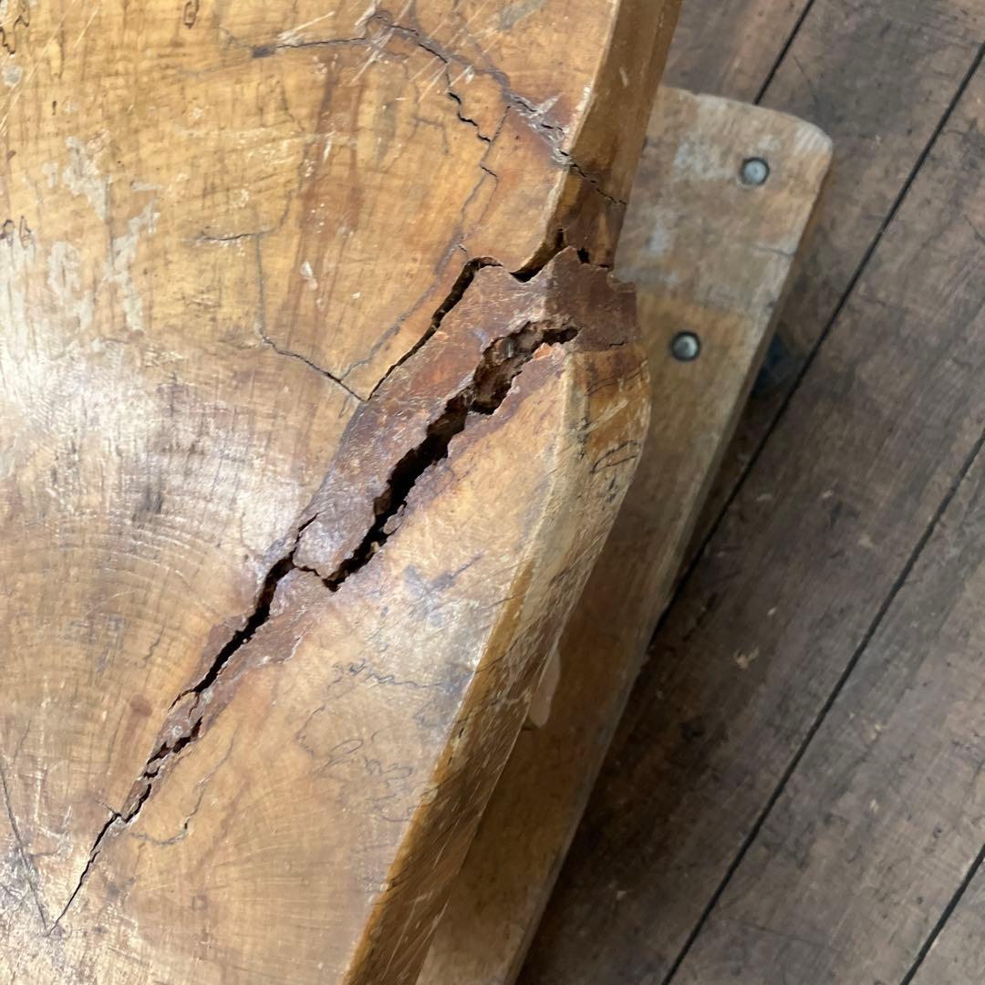 昭和レトロ 木製 一枚板 八咫烏 脚付き 座卓 センターテーブル ローテーブル