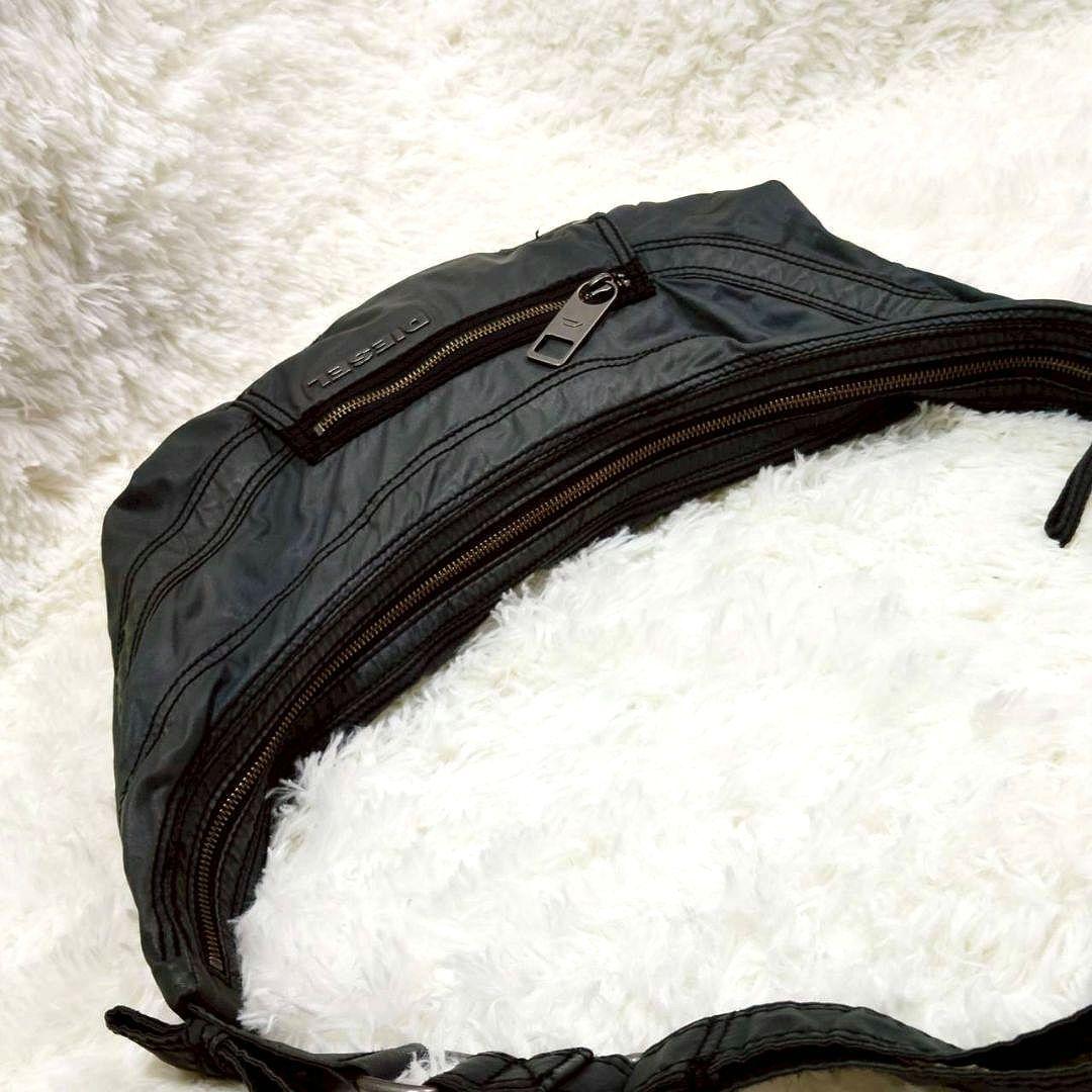 DIESEL y2k 00s archive ハーフムーン 三日月バッグ グレー