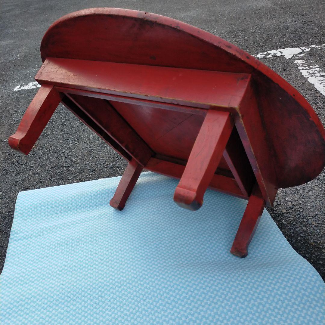 昭和レトロ　ちゃぶ台　アンティーク家具　折りたたみ丸テーブル