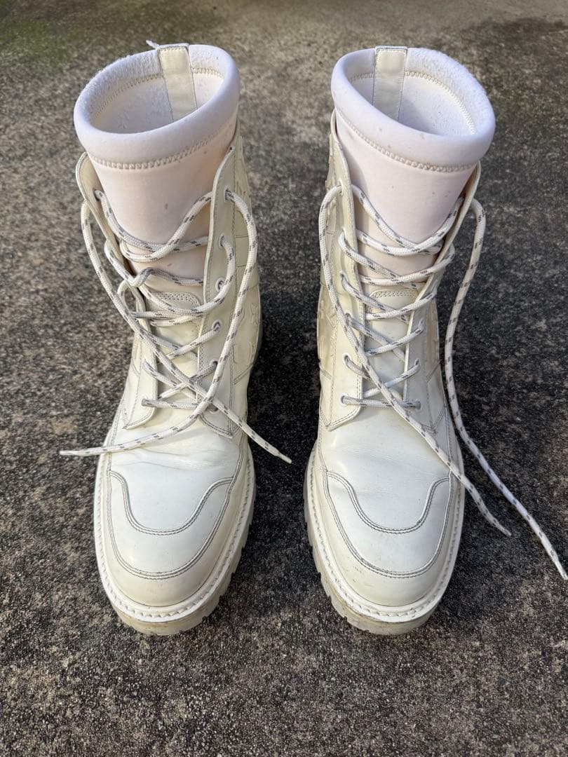 LOUIS VUITTONモノグラムワークブーツ ランドスケープ 20SS 白