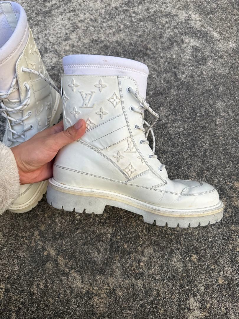 LOUIS VUITTONモノグラムワークブーツ ランドスケープ 20SS 白
