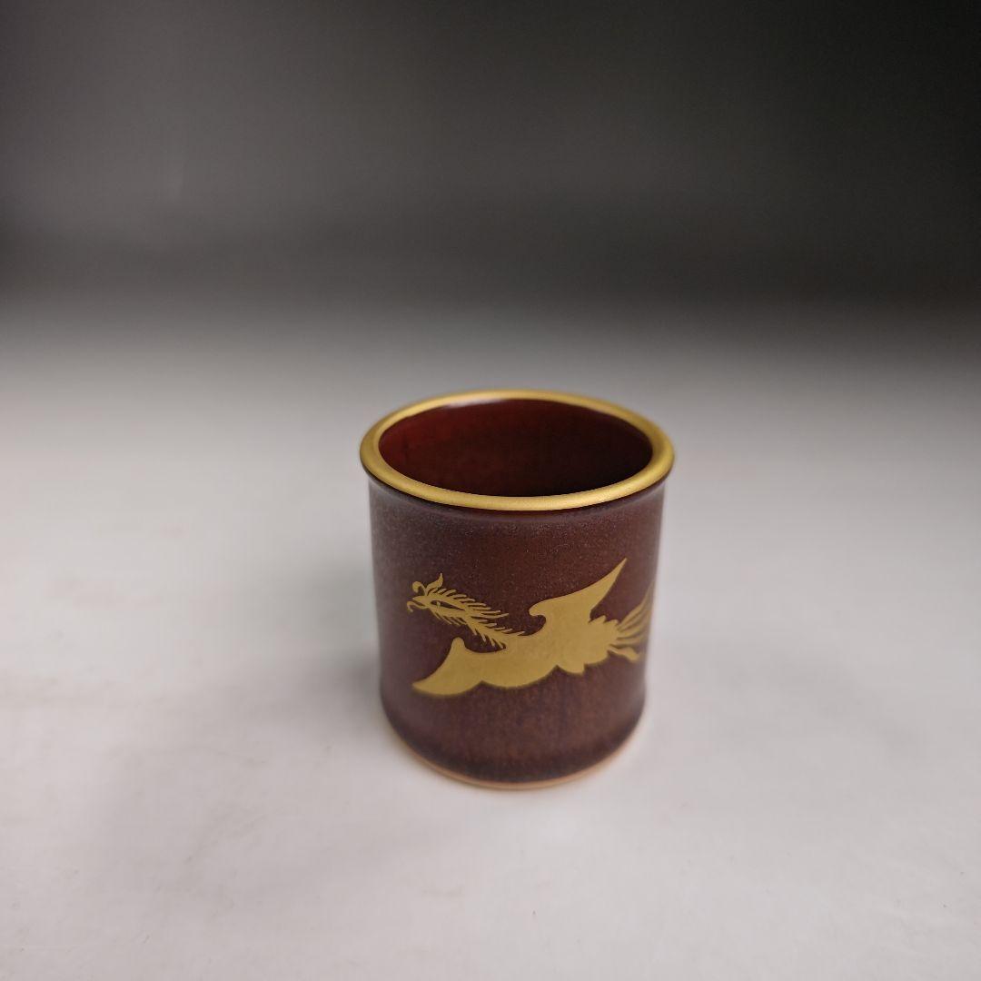 イ365 皆具『通次阿山造』『天目釉鳳文　台子皆具　共箱』茶道具