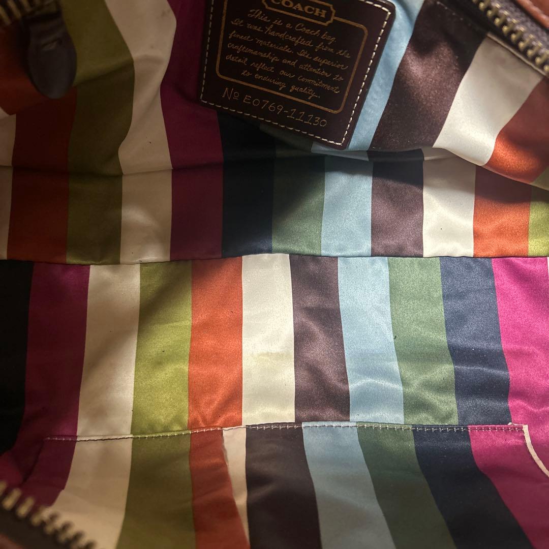 COACH コーチ　ブラウン ハンドバッグ　ショルダーバッグ　レガシー