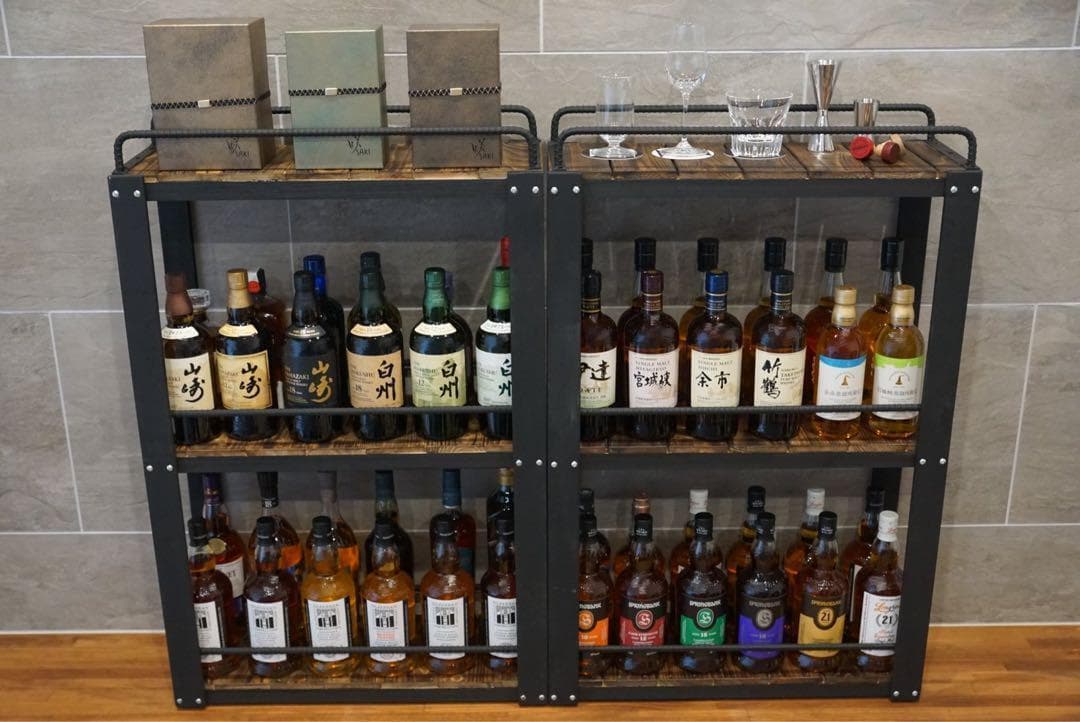 特大ウィスキーラック　飾り棚　ディスプレイラック　男前インテリア　棚 6022