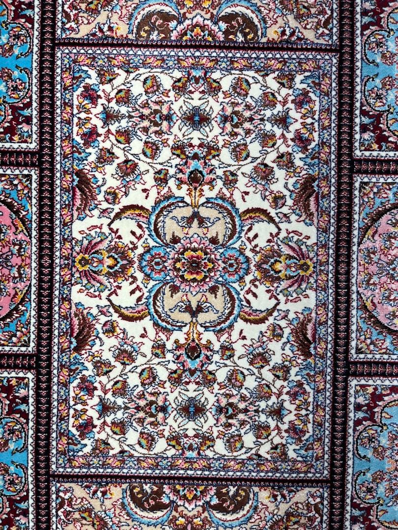 最高級ペルシャ絨毯 シルク イラン産 クム 60×90cm 122万ノット