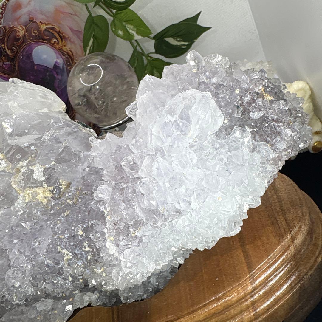 ウルグアイ産ホワイトアメジスト♡ラベンダーアメジスト♡クラスター♡1.8kg超え