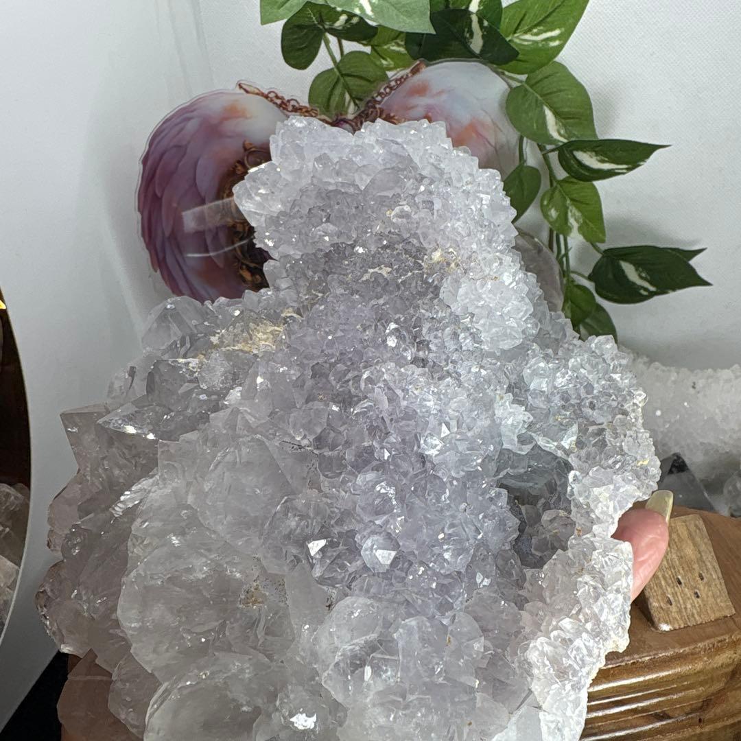ウルグアイ産ホワイトアメジスト♡ラベンダーアメジスト♡クラスター♡1.8kg超え