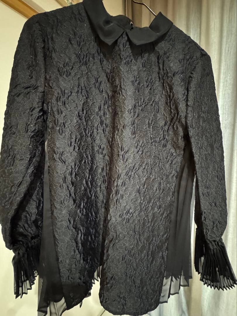 [美品]ツートーン ジャガード ブラウス UNITED ARROWS