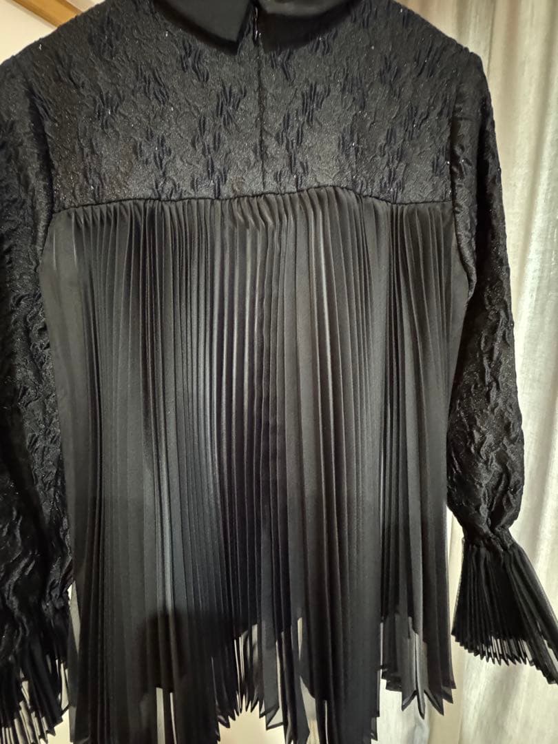 [美品]ツートーン ジャガード ブラウス UNITED ARROWS