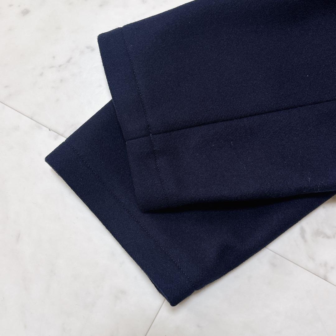 極美品 フレームワーク 23AW ロングPコート ダブルフェイス ゆったり 紺