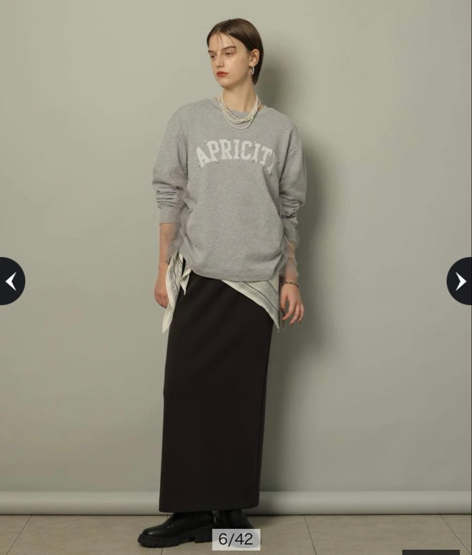 CADUNE カデュネ サイドチュールロゴスウェット