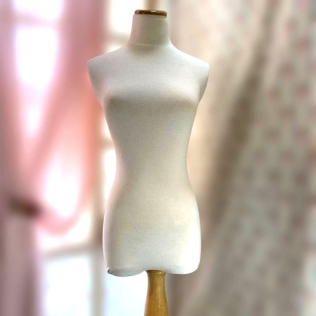 布製 トルソー マネキン 木製 猫足 スタンド付き