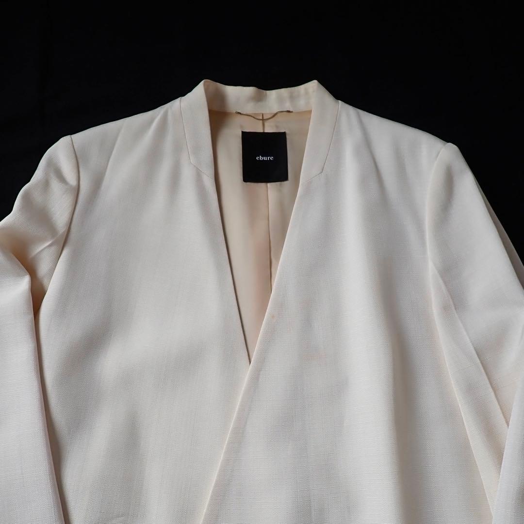 と*ち様 エブール ebure ヴァネッサビスコース ノーカラージャケット セッ