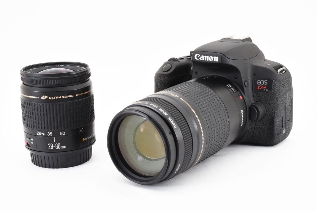 保証付き/canon kiss x9i標準&望遠ダブルレンズセット