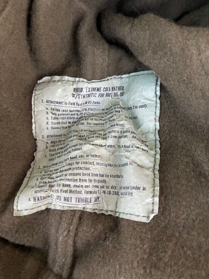 70s 73年製　M-65 モッズコート フード付き
