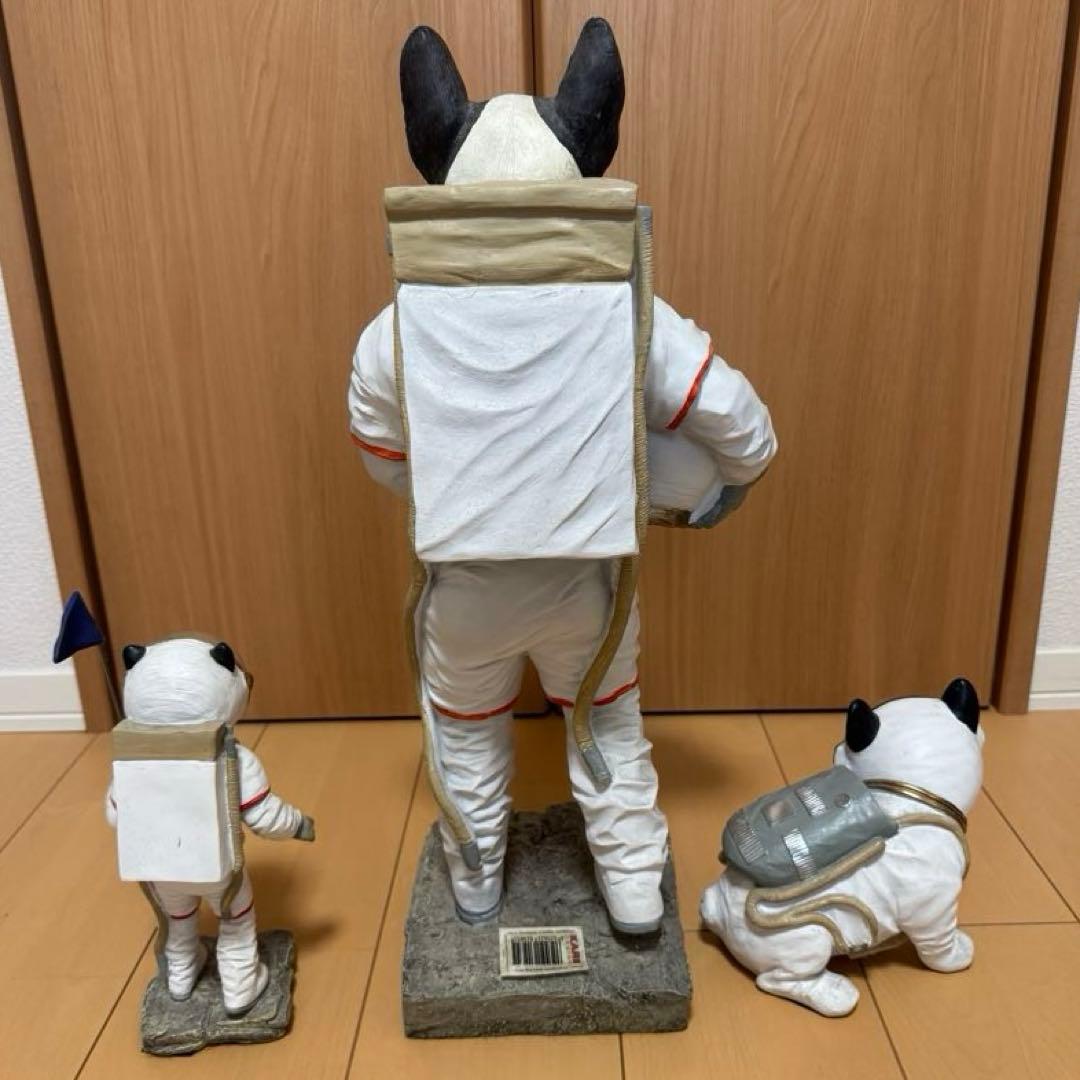 KARE フレンチブルドッグ 宇宙飛行士 オブジェ 3体セット 廃盤