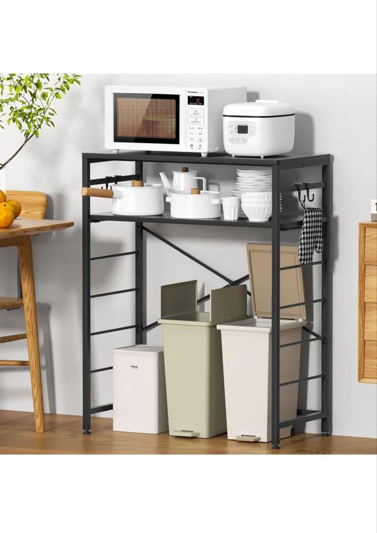 ブラックスチール製キッチンラック