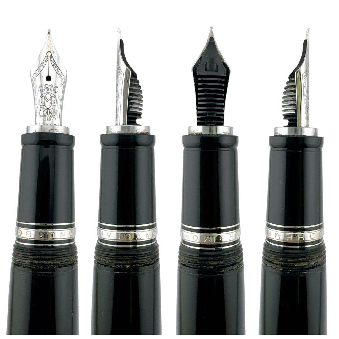 モンブラン ボエム 万年筆 ペン先14K ブラック シルバー インクなし