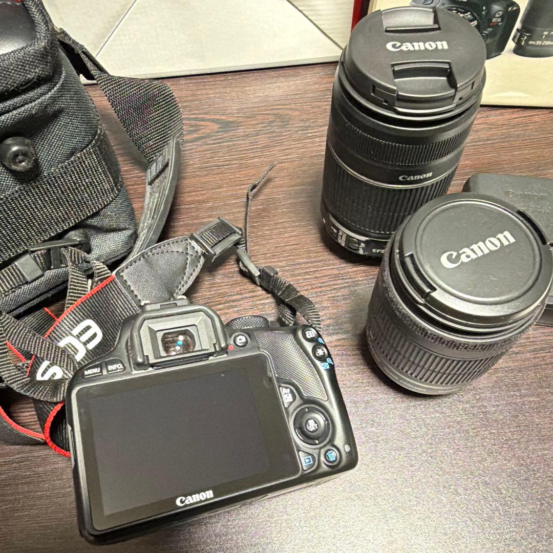 【美品】 Canon EOS kiss X7 ダブルズームキット 一眼レフカメラ