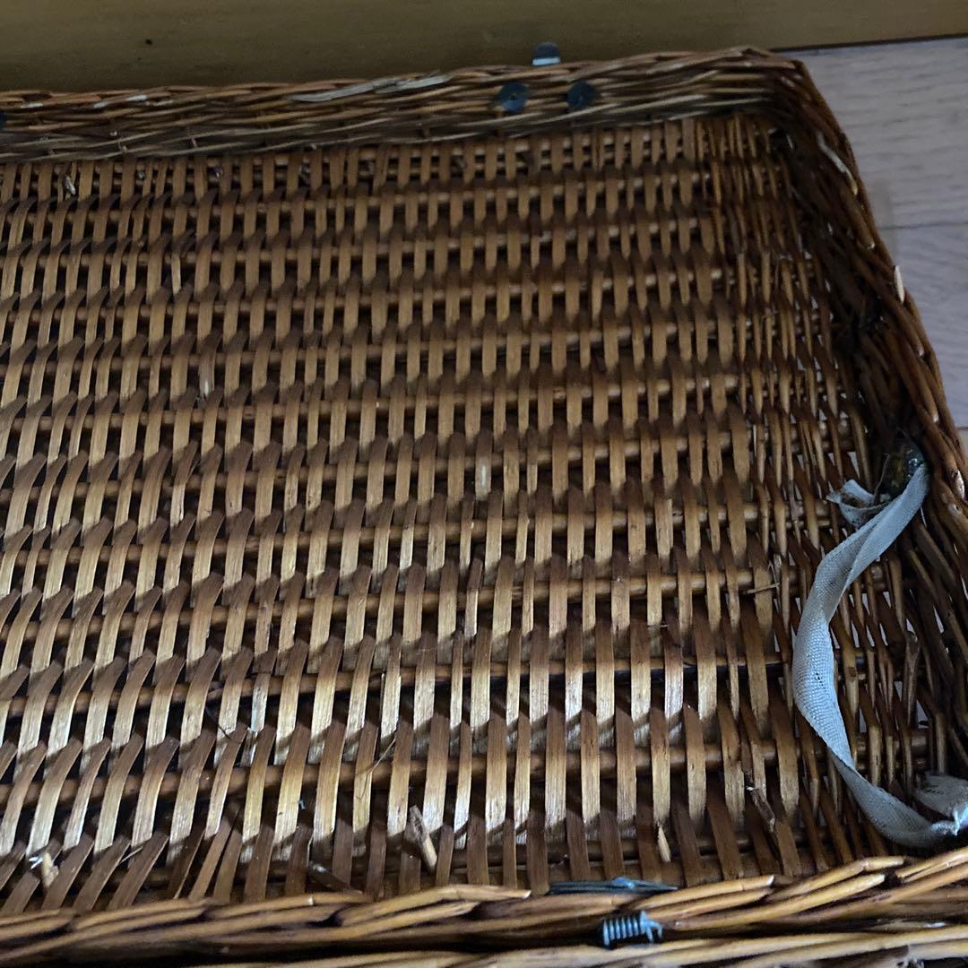 バスケット　カゴ　カゴバック　ピクニック　レトロ　昭和レトロ　年代物　カントリー