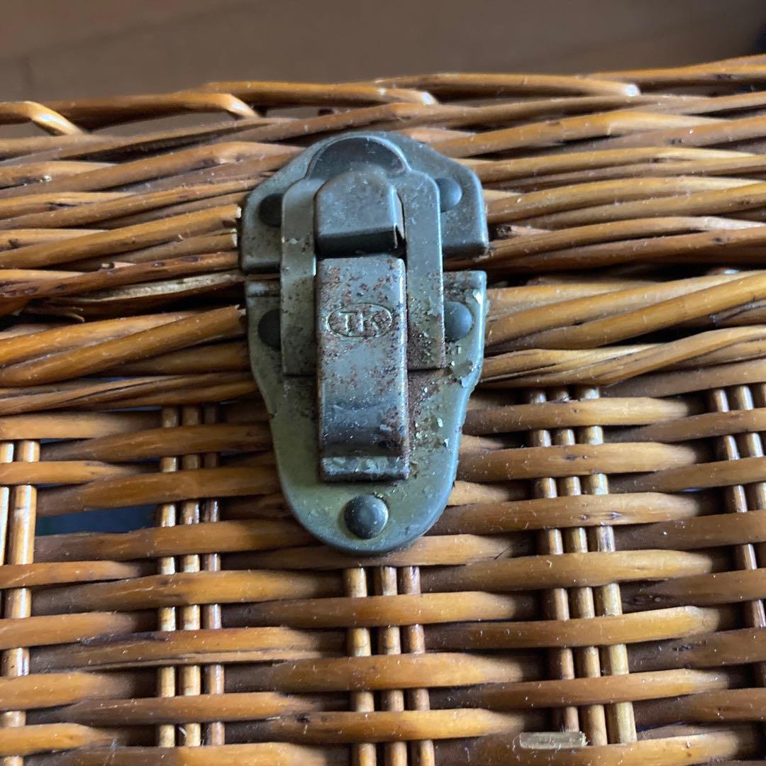 バスケット　カゴ　カゴバック　ピクニック　レトロ　昭和レトロ　年代物　カントリー