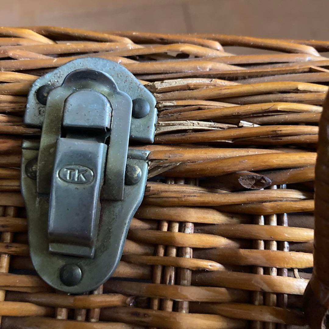 バスケット　カゴ　カゴバック　ピクニック　レトロ　昭和レトロ　年代物　カントリー