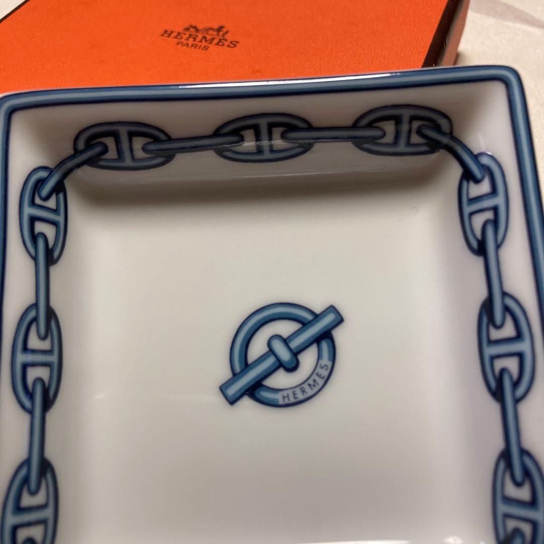 希少　エルメス　シェーヌダンクル　スクエア　ミニプレート　 小物入れ