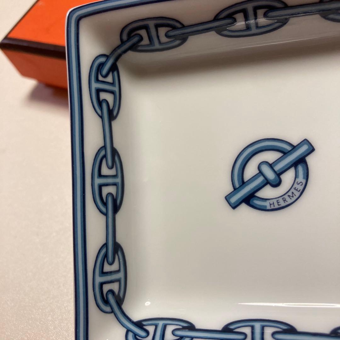 希少　エルメス　シェーヌダンクル　スクエア　ミニプレート　 小物入れ