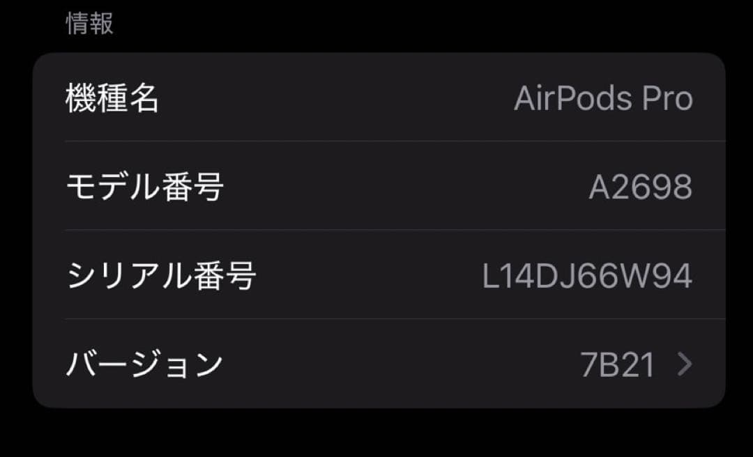 AirPods pro 第二世代　本体とイヤホン（左）