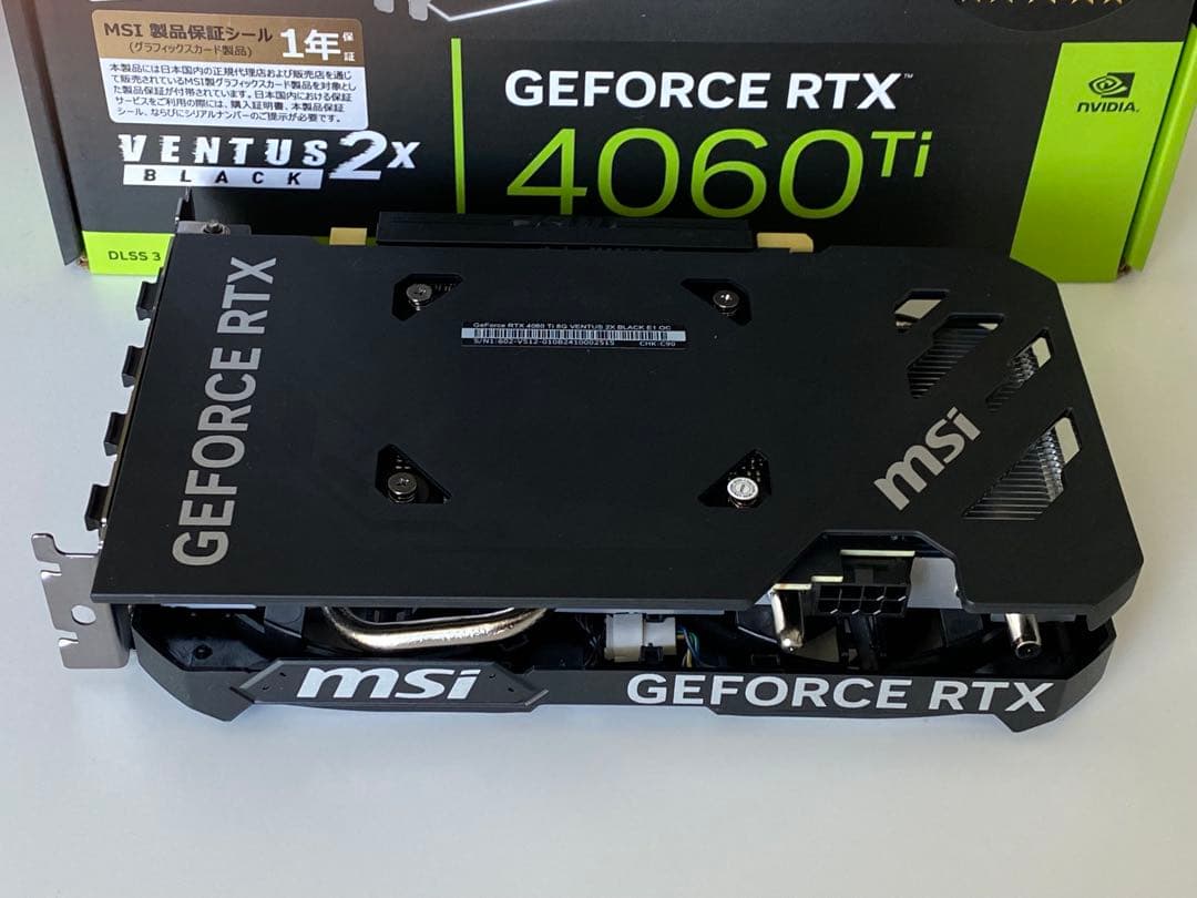 MSI GeForce RTX 4060 Ti グラフィックボード新品同様