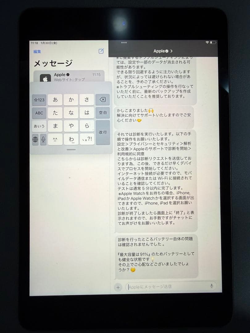 iPad mini 5 Wi-Fi 64GB グレー バッテリー良好91%