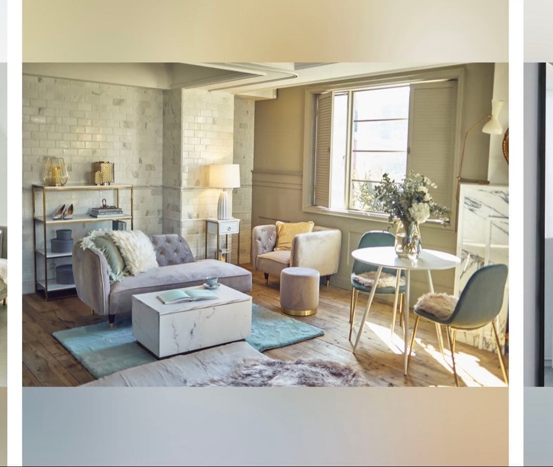 LOWYA ロウヤ　ソファ　ベルベット調