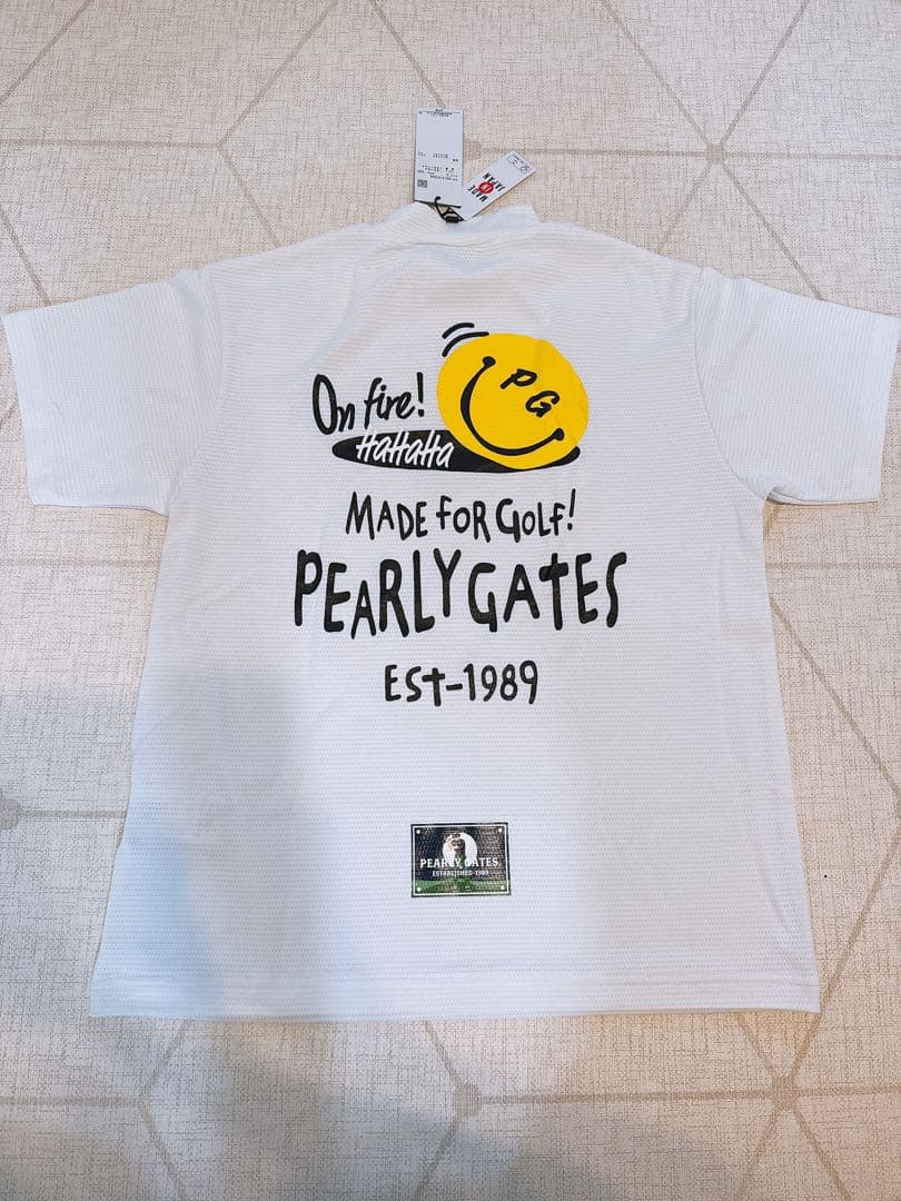 【新品未使用タグ付き】 PEARLY GATES 半袖モックネックカットソー