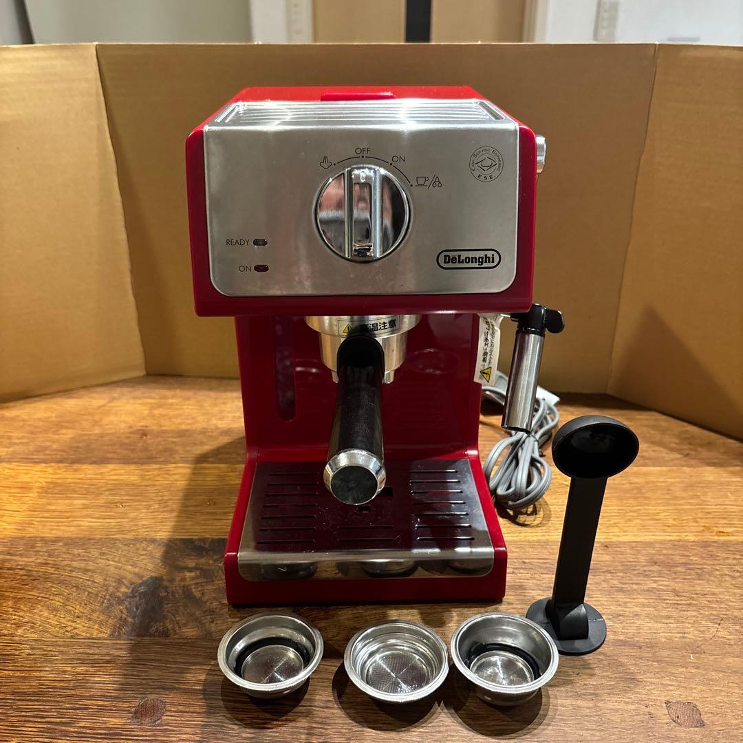 デロンギ エスプレッソマシン ECP3220J RED 動作確認済