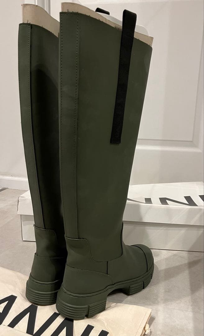 GANNI リサイクルラバー ロングブーツ