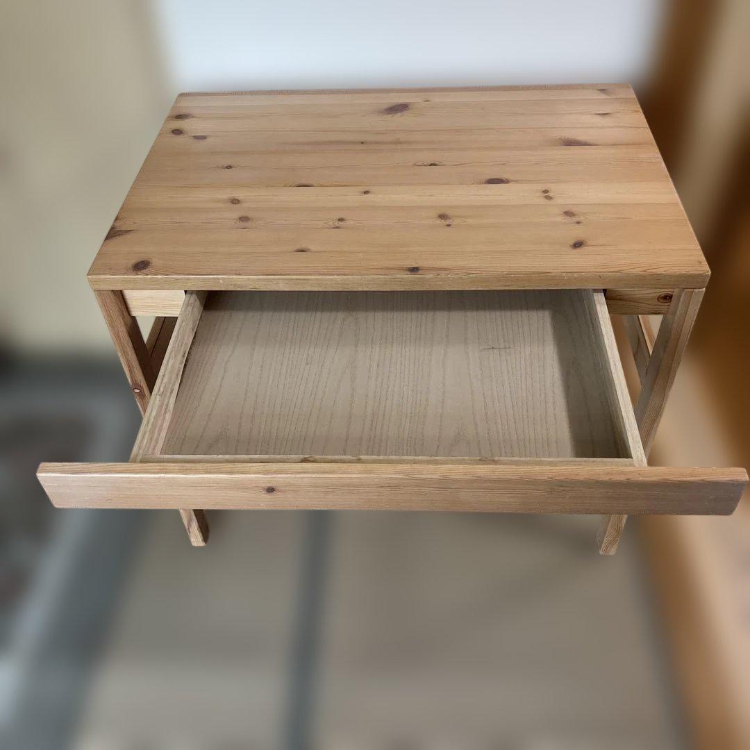 無印良品 パイン材デスク デスクワゴンセット2