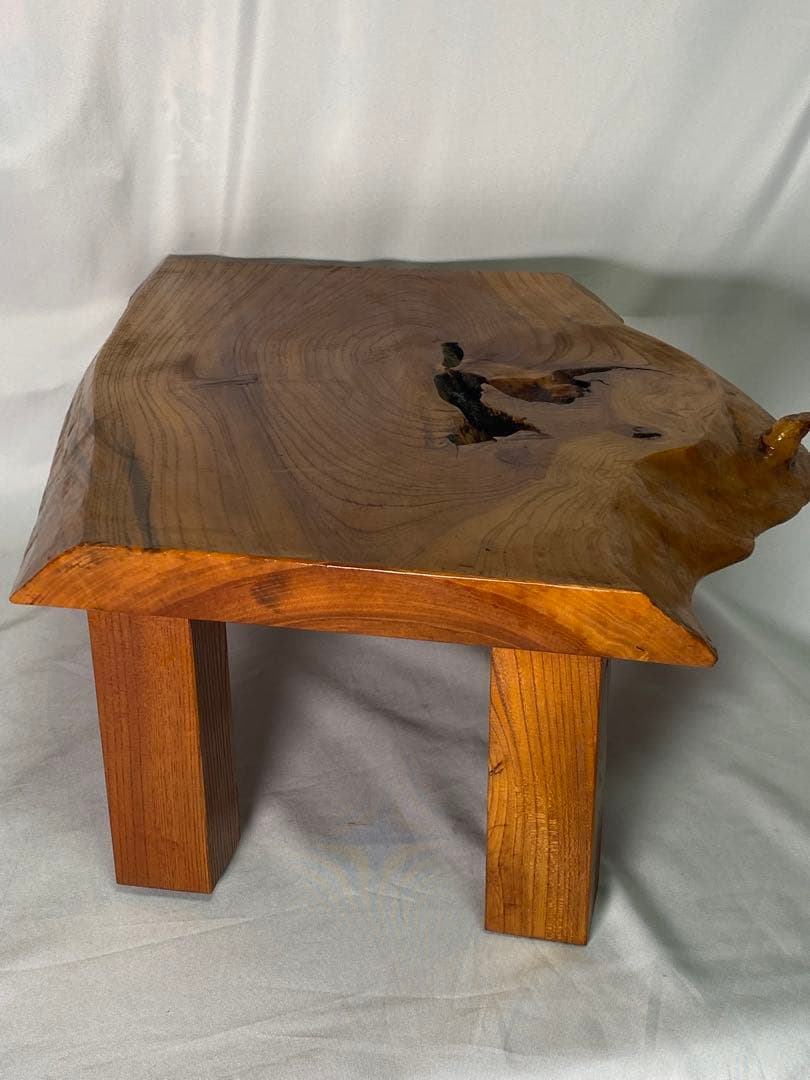 1444❣️ 一枚板　ミニローテーブル　ちゃぶ台