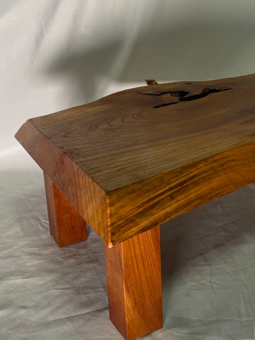 1444❣️ 一枚板　ミニローテーブル　ちゃぶ台