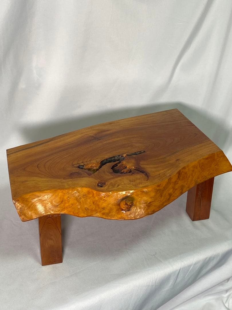 1444❣️ 一枚板　ミニローテーブル　ちゃぶ台