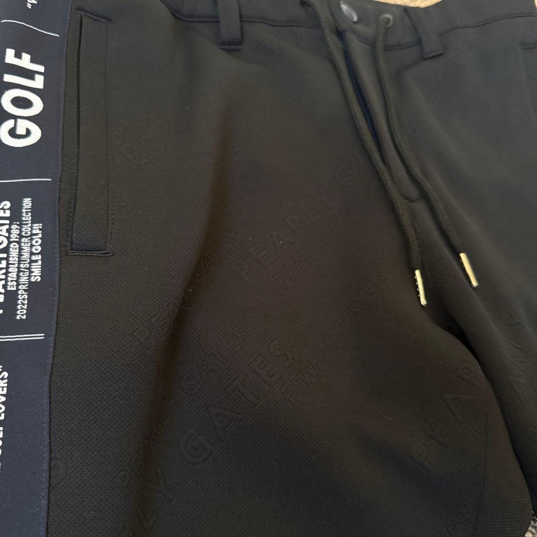 現行モデル　美品　パーリーゲイツ　ジョガーパンツ　L〜XL相当　黒　総柄　5