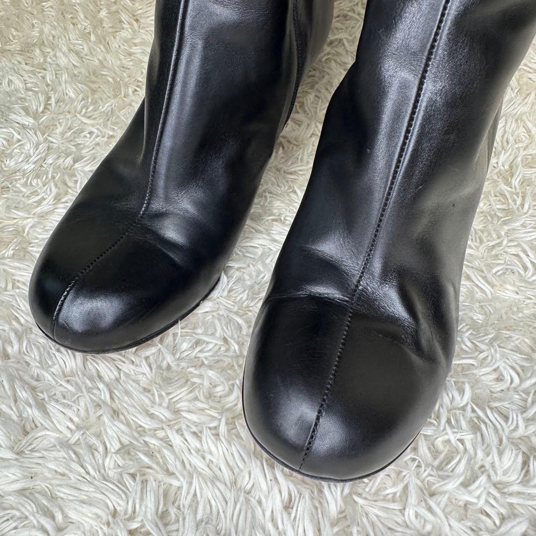 【美品】GUCCI ジョッキーブーツ G金具 インターロッキング 黒 23cm