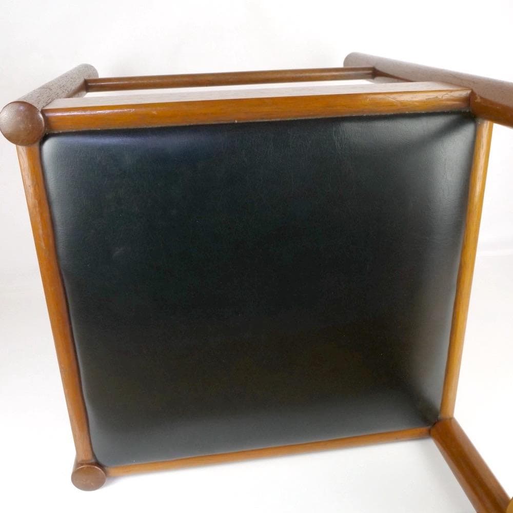 ダイニングチェア 2脚 ブラック オールド マルニ木工 ヴィンテージ 孔雀マーク