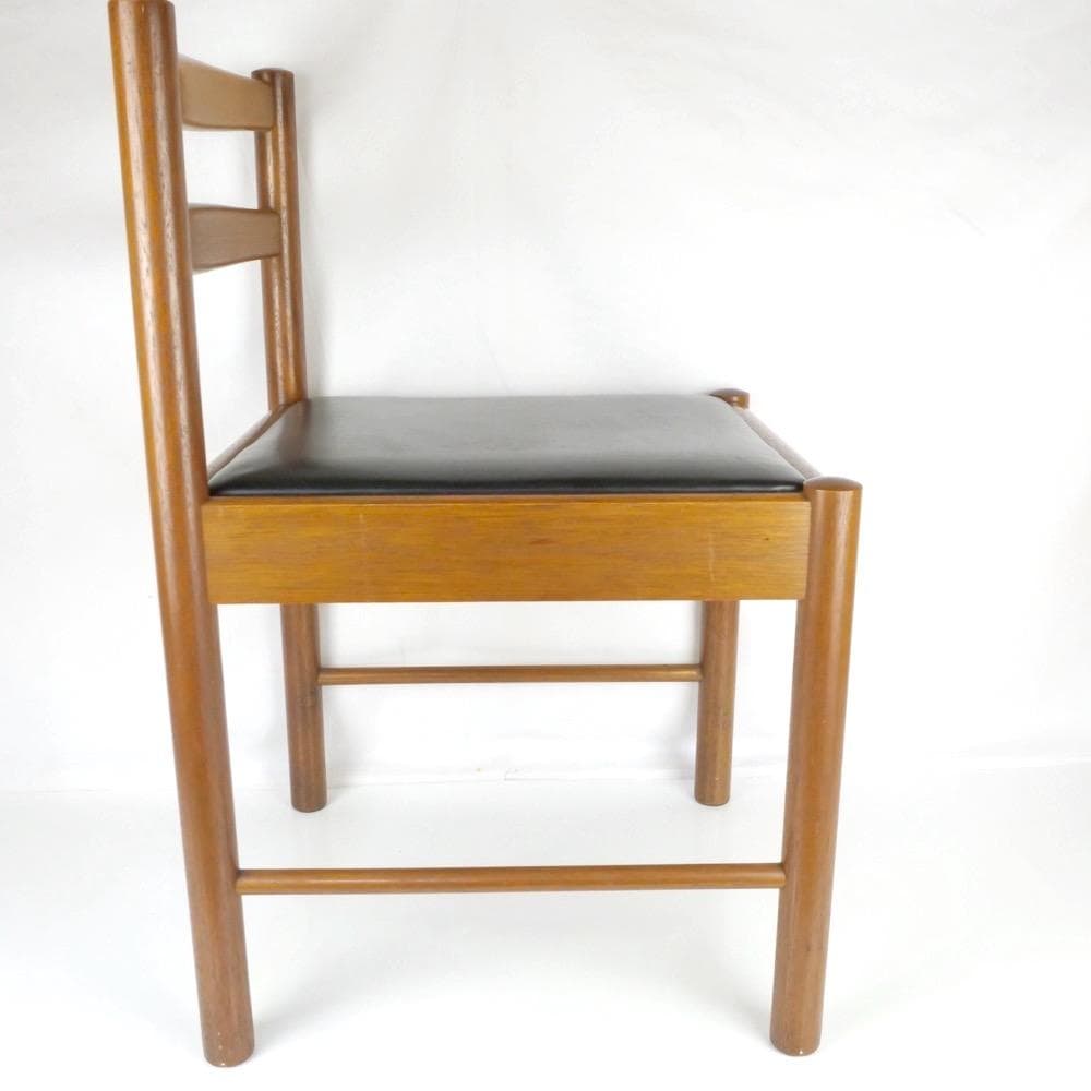 ダイニングチェア 2脚 ブラック オールド マルニ木工 ヴィンテージ 孔雀マーク