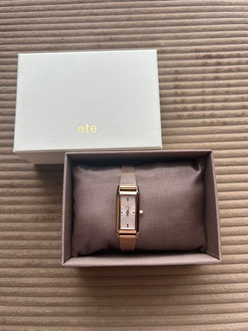 ete レディース 時計 ゴールド メッシュバンド