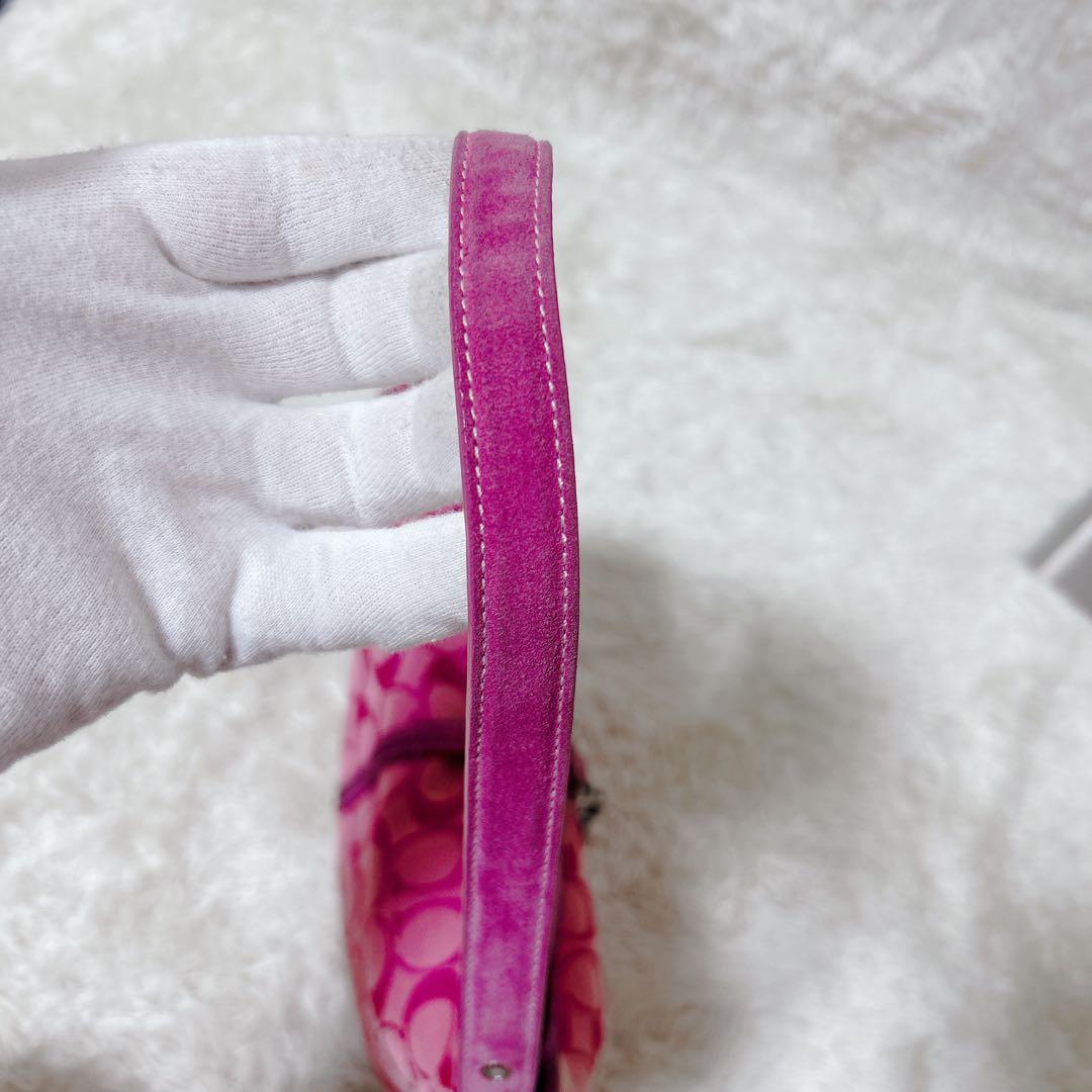 コーチ ショルダーバッグ ワンショルダー キャンバス ピンク 6845