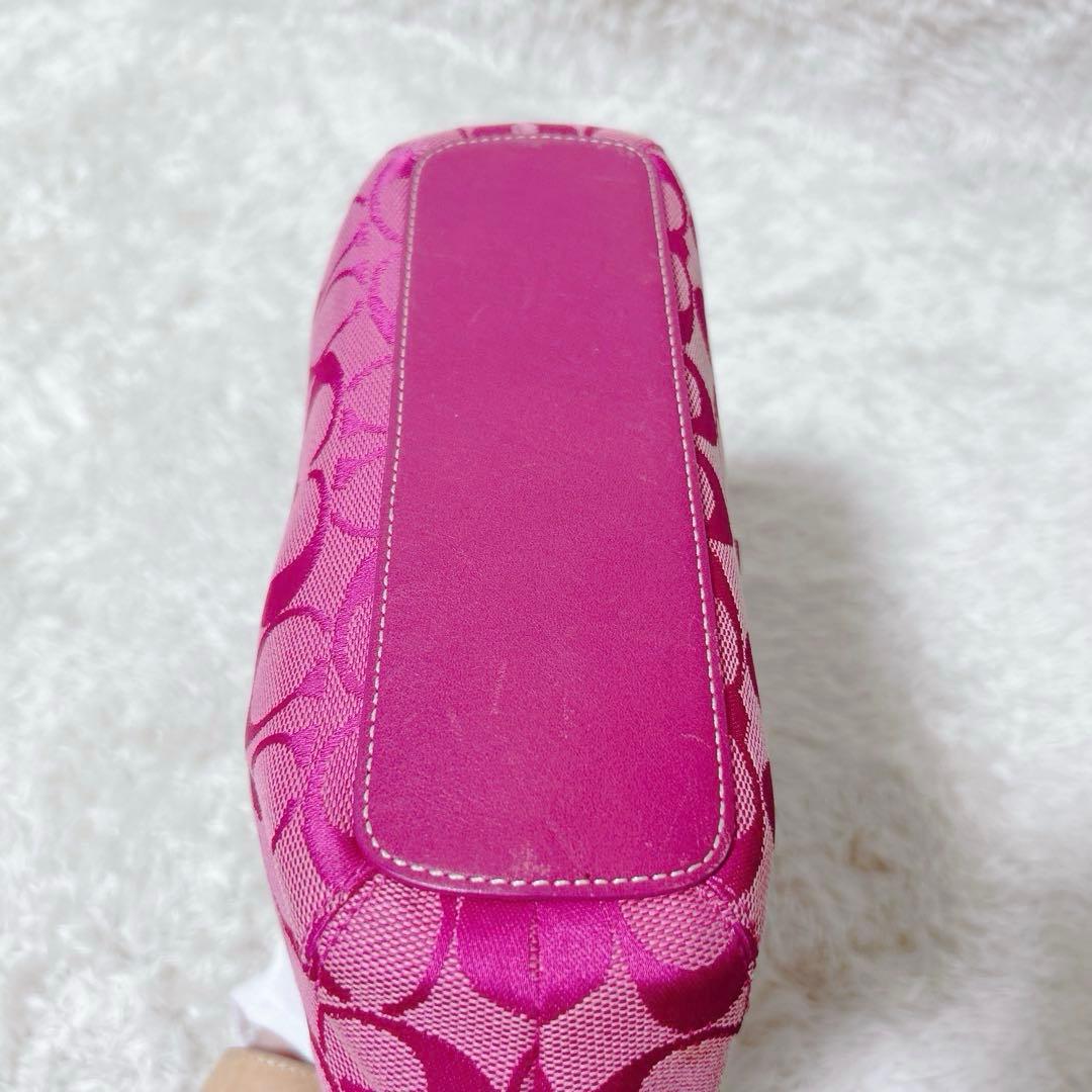 コーチ ショルダーバッグ ワンショルダー キャンバス ピンク 6845