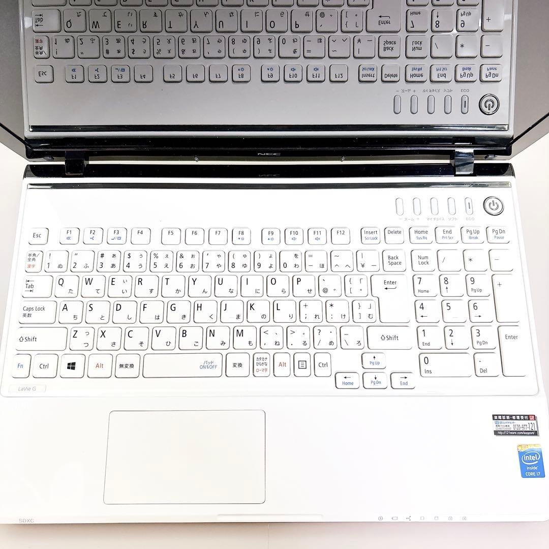 ブルーレイ搭載✨高性能i7 快適SSD メモリ8GB ノートパソコン NEC