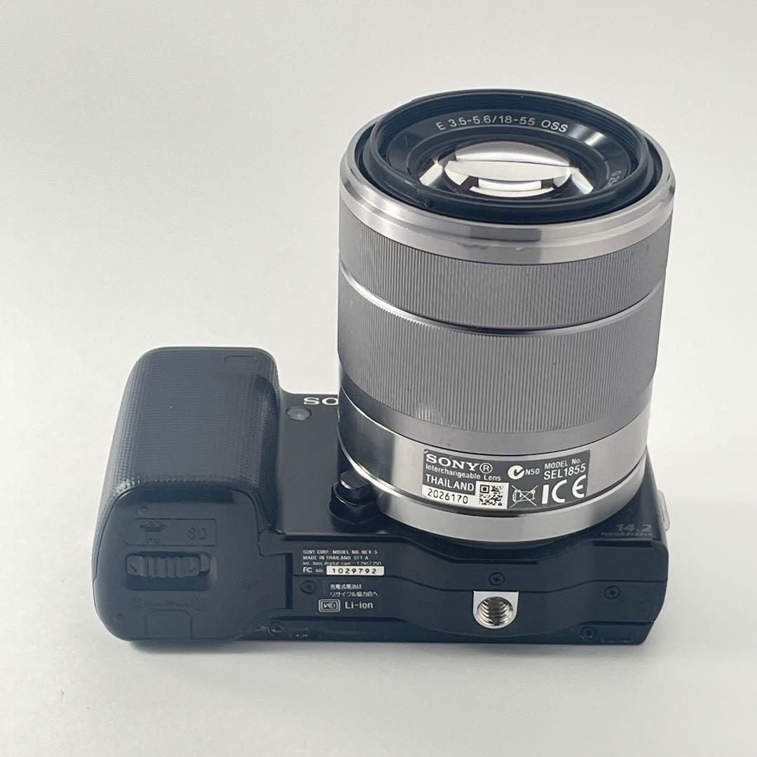 【美品・返品保証】Sony NEX-5 ブラック標準ズームレンズキット