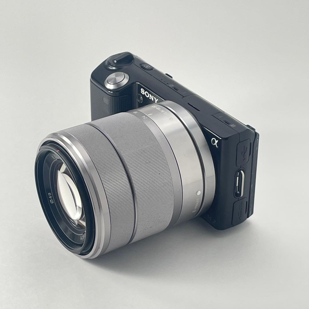 【美品・返品保証】Sony NEX-5 ブラック標準ズームレンズキット